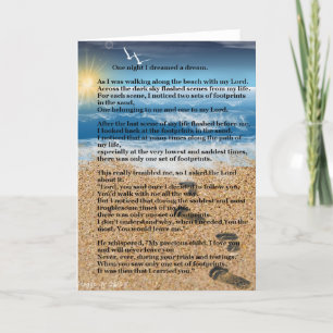 Footprints in the Sand Card