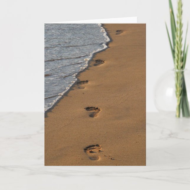 Footprints In The Sand Card (Front)
