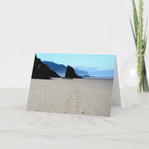 Footprints In The Sand Card