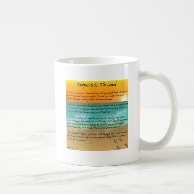 Footprints in the Sand Coffee Mug (Right)