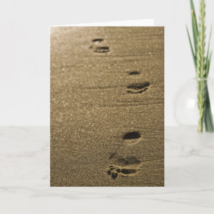 Footprints in the Sand Greeting Card