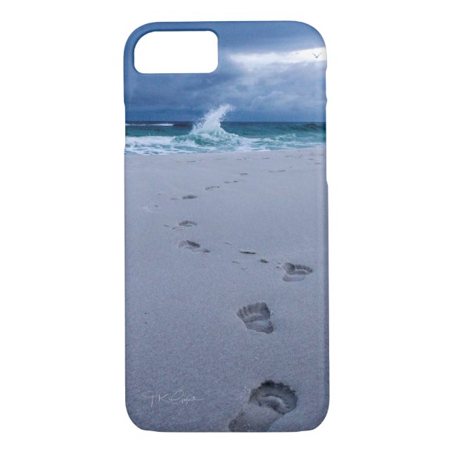 Footprints in the Sand iPhone Cases (Back)