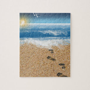Footprints in the Sand Jigsaw Puzzle