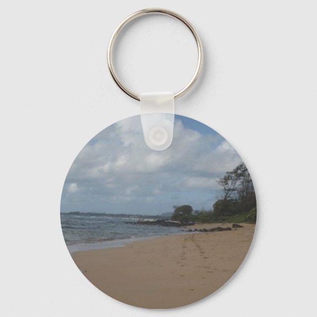 Footprints in the Sand Keychain (Front)