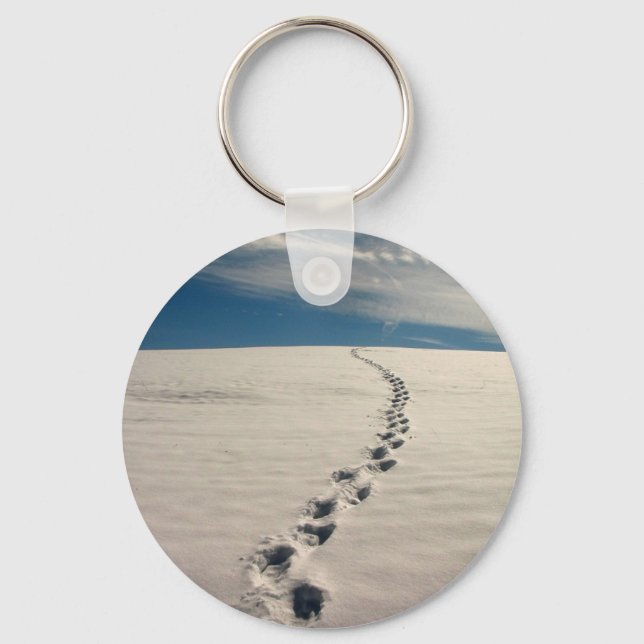 Footprints in the sand keychain (Front)