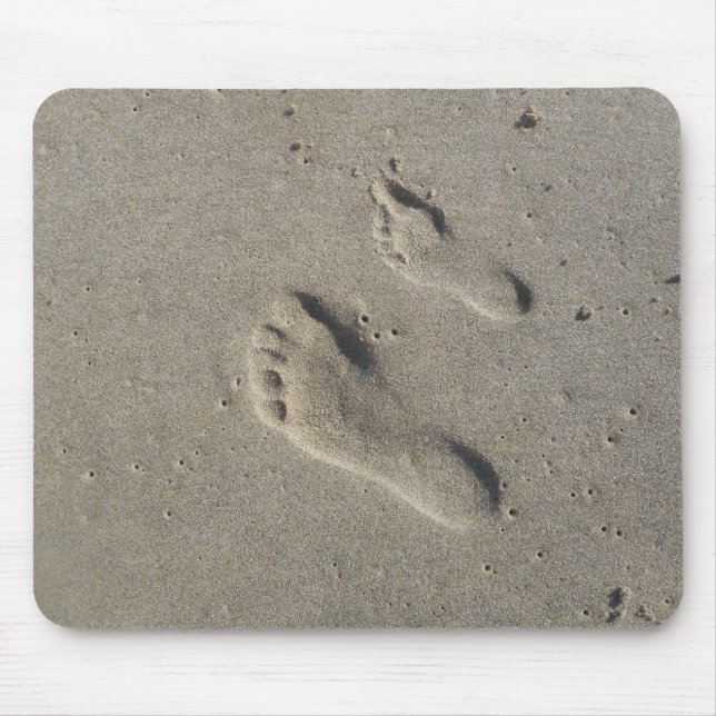 Footprints in the Sand Mouse Pad (Front)