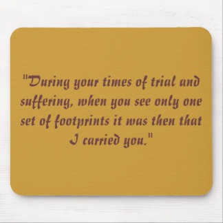 Footprints in the sand mouse pad