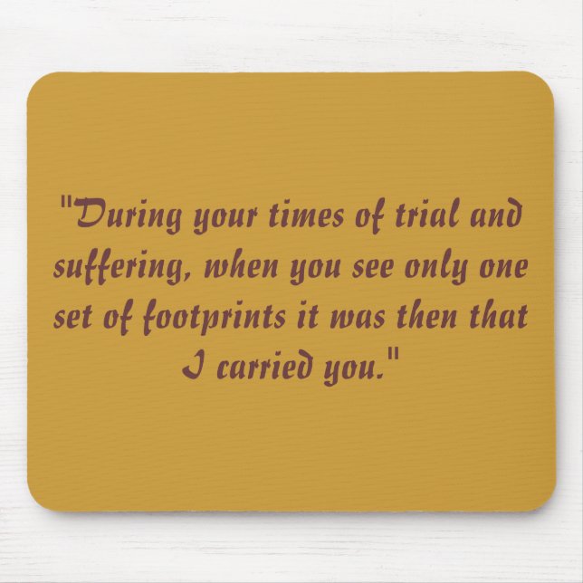 Footprints in the sand mouse pad (Front)