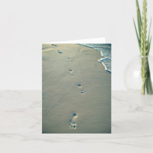 Footprints in the Sand Notecard