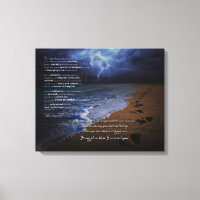 Footprints in the Sand Poem 20x16 (stormy)