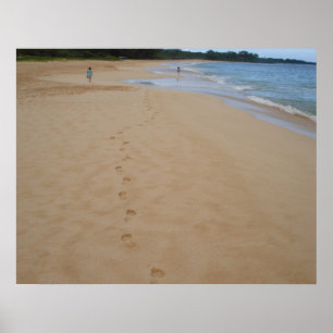 Footprints in the Sand Poster