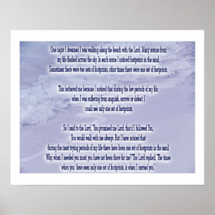 Footprints in the Sand Poster