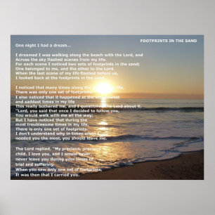 Footprints In The Sand Poster