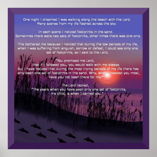 Footprints in the Sand Poster (Front)