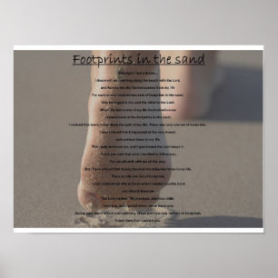 footprints in the sand poster
