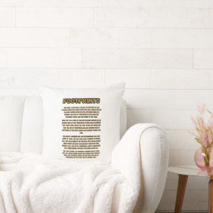 Footprints In The Sand Prayer Throw Pillow