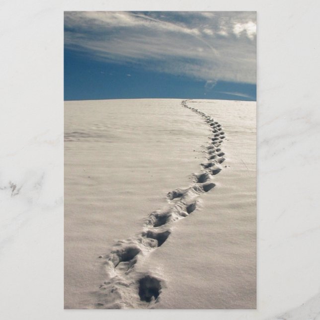 Footprints in the sand stationery (Front)