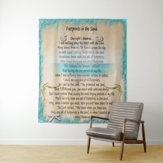 FootPrints In The Sand Tapestry