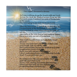 Footprints in the Sand Tile