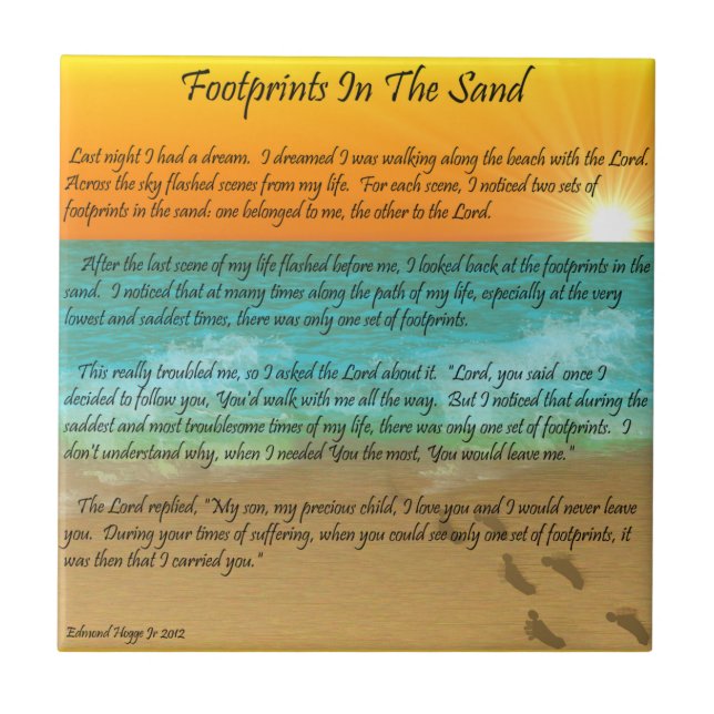 Footprints in the Sand Tile (Front)