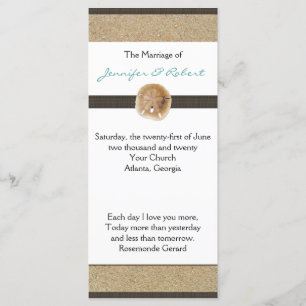 Footprints in the Sand Wedding Program