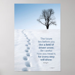 Footprints in the Snow Poster Art