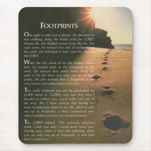 Footprints Mouse Pad (Front)