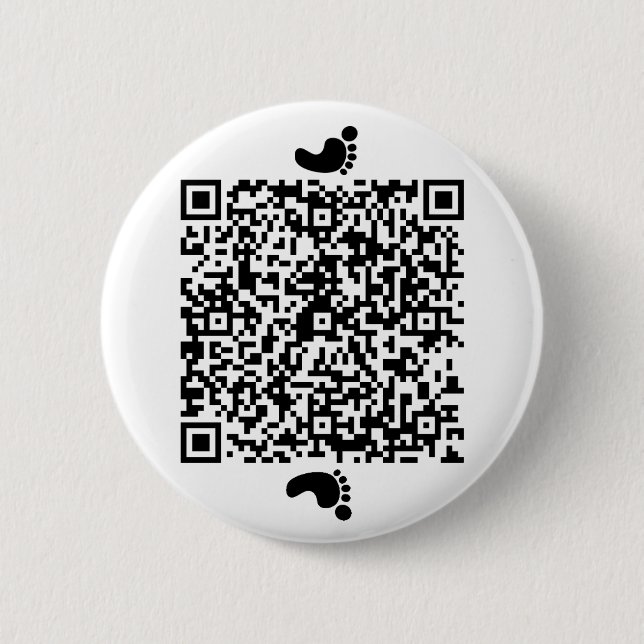 Footprints on Moon 2 Inch Round Button (Front)