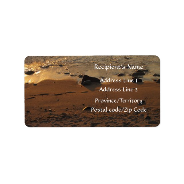 Footprints on the Beach Label (Front)