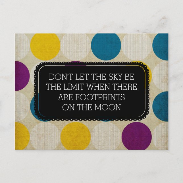 Footprints On The Moon Postcard (Front)