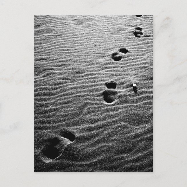 Footprints on the sand postcard (Front)
