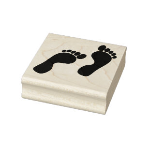 Footprints Rubber Stamp