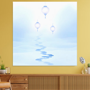 Footprints Zen Garden Journey Canvas Print