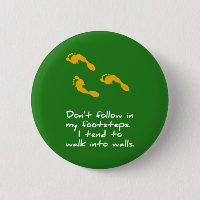 Footsteps Sarcastic Button (Front)
