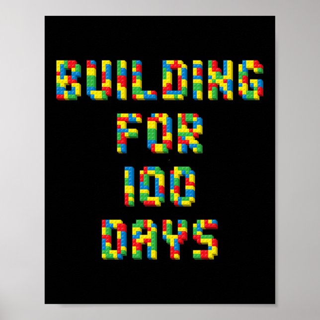 For 100 Days Happy 100th Day Of School Kids  Poster (Front)