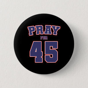 For 45 President Trump 2020 Patriotic American Gif 2 Inch Round Button