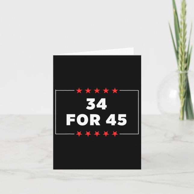 For 45 Trump Convicted  Card (Front)