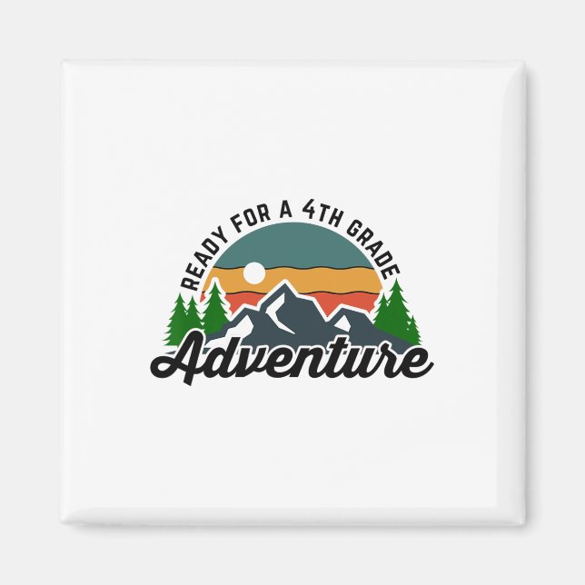 For A 4th Grade Adventure First Day Back To School Magnet (Front)