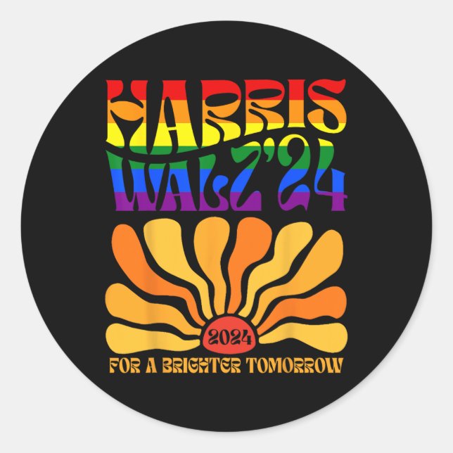 For A Brighter Tomorrow Boho Aesthetic  Classic Round Sticker (Front)