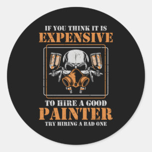 For A Car Painter Classic Round Sticker