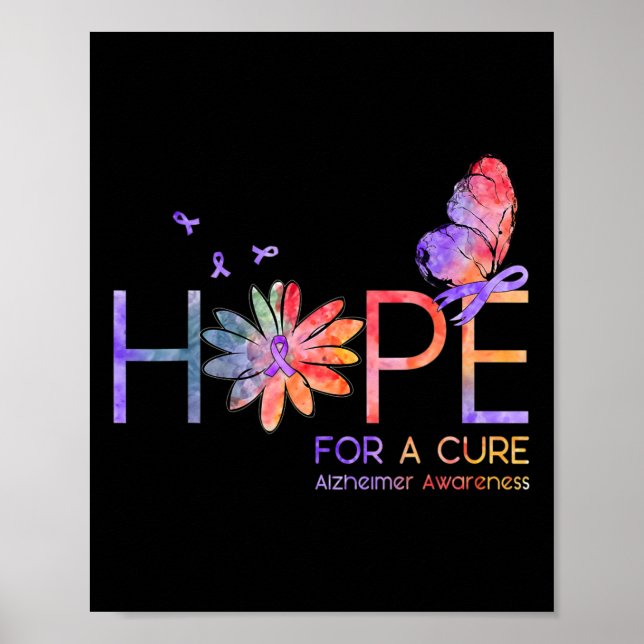 For A Cure Alzheimerheimer Awareness Gift  Poster (Front)