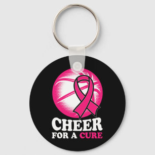 For A Cure Basketball Breast Cancer Awareness  Keychain