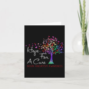 For A Cure Brain Aneurysm Awareness Tree Ribbon Card