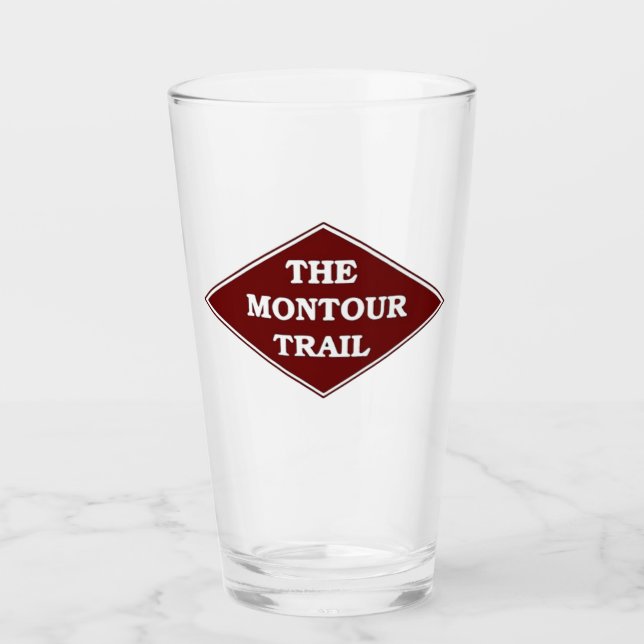 For a drink after a ride on the Montour Trail Glass (Front)