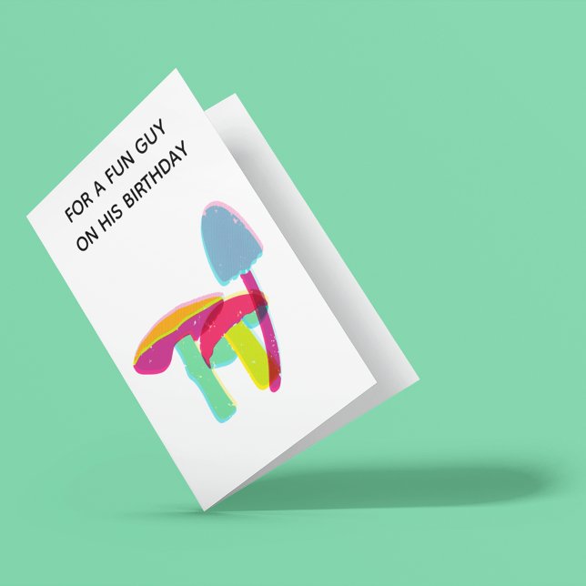 For A Fun Guy Funny Mushroom Birthday Card (Creator Uploaded)