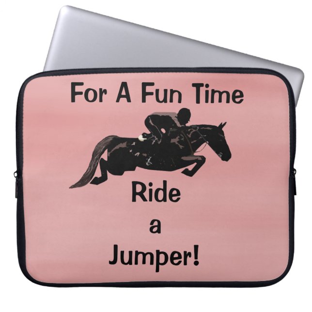 For A Fun Time, Ride A Jumper Laptop Sleeve (Front)