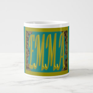 FOR A GIRL CALLED EMMA MARINE BLUE PEBBLES LARGE COFFEE MUG