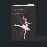 For a granddaughter, a ballerina birthday card<br><div class="desc">A beautiful ballerina dancing on a birthday card for a granddaughter</div>