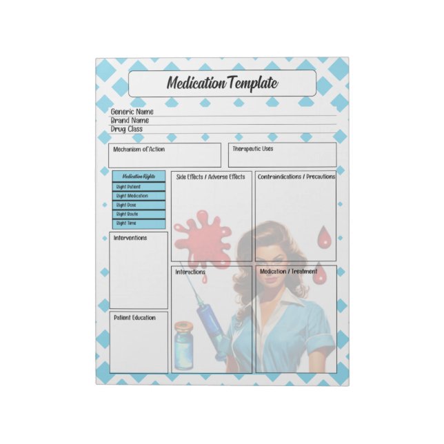 For A Living _ Medication Template Notepad (Rotated)