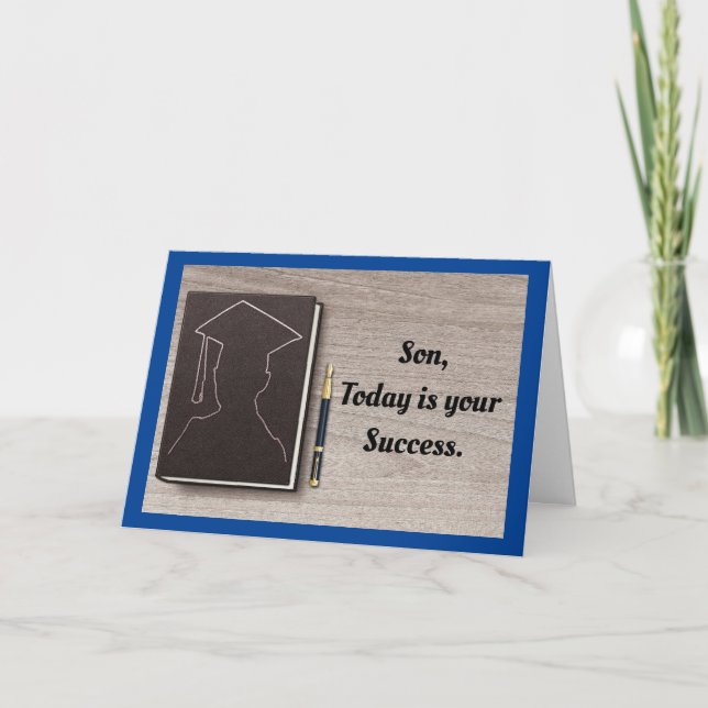  For A Son Graduation Folded Greeting Card (Front)